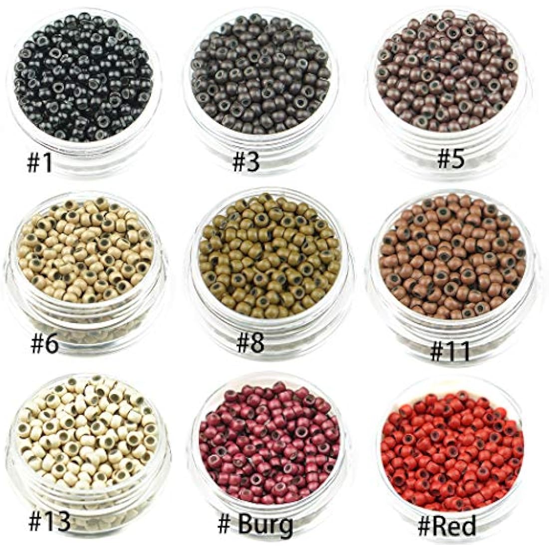 KOCONI 1000 Pcs Nano Rings 3mm Hair Extension Beads - Silicone Lined Micro Beads for Nano Rings #5 Brown