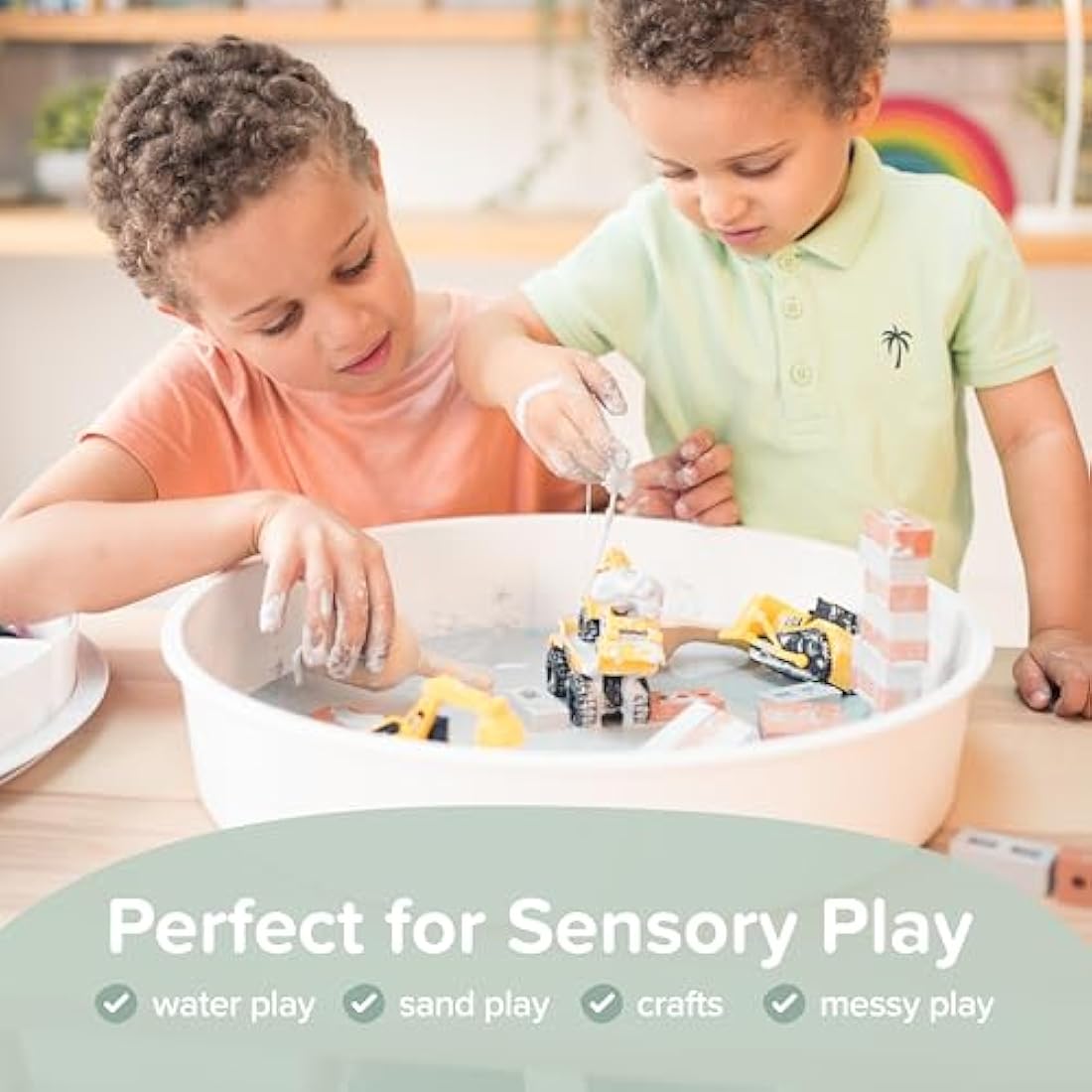 Inspire My Play Play Tray - Tuff Tray with Lid - Messy Play Tray for Toddler - Kids Sensory Play Trays - Developmental Sensory Toys for Disabled Children - Perfect for Water and Sand Play