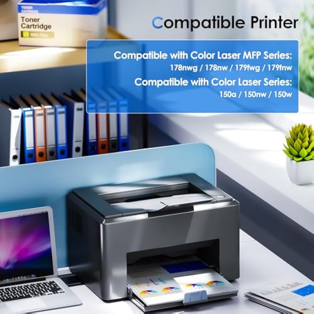 NOGIVY 117A Toner Cartridges Replacement for HP 117A W2072A W2070A W2071A W2073A Compatible with Color Laserjet MFP 179fnw 150nw 178nw 150a 150w 178nwg 179fwg (1Black 1Cyan 1Yellow 1Magenta, 4-Pack)