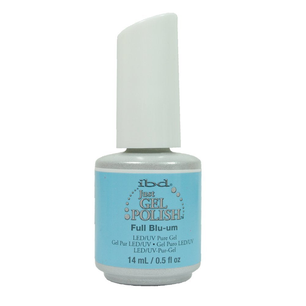 IBD Just Gel Social Lights Collection Gel Nail Polish Light Blue Full Blu-um by IBD