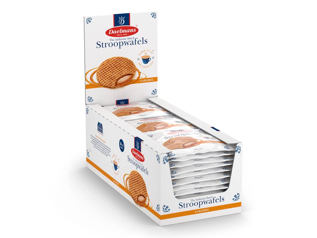 Daelmans Stroopwafels - Caramel waffles ? 39 g x 36 (Single Pack) in a Box - Authentic Dutch Caramel Waffle - Stroopwaffels