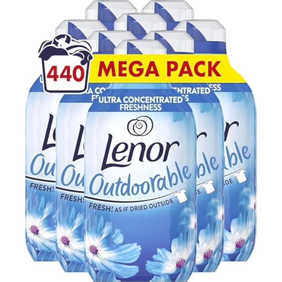 Lenor Outdoorable Fabric Conditioner Spring Awakening 440 Washes, 770ml - Ultra Concentrated Freshness- 100% Recycled Bottle