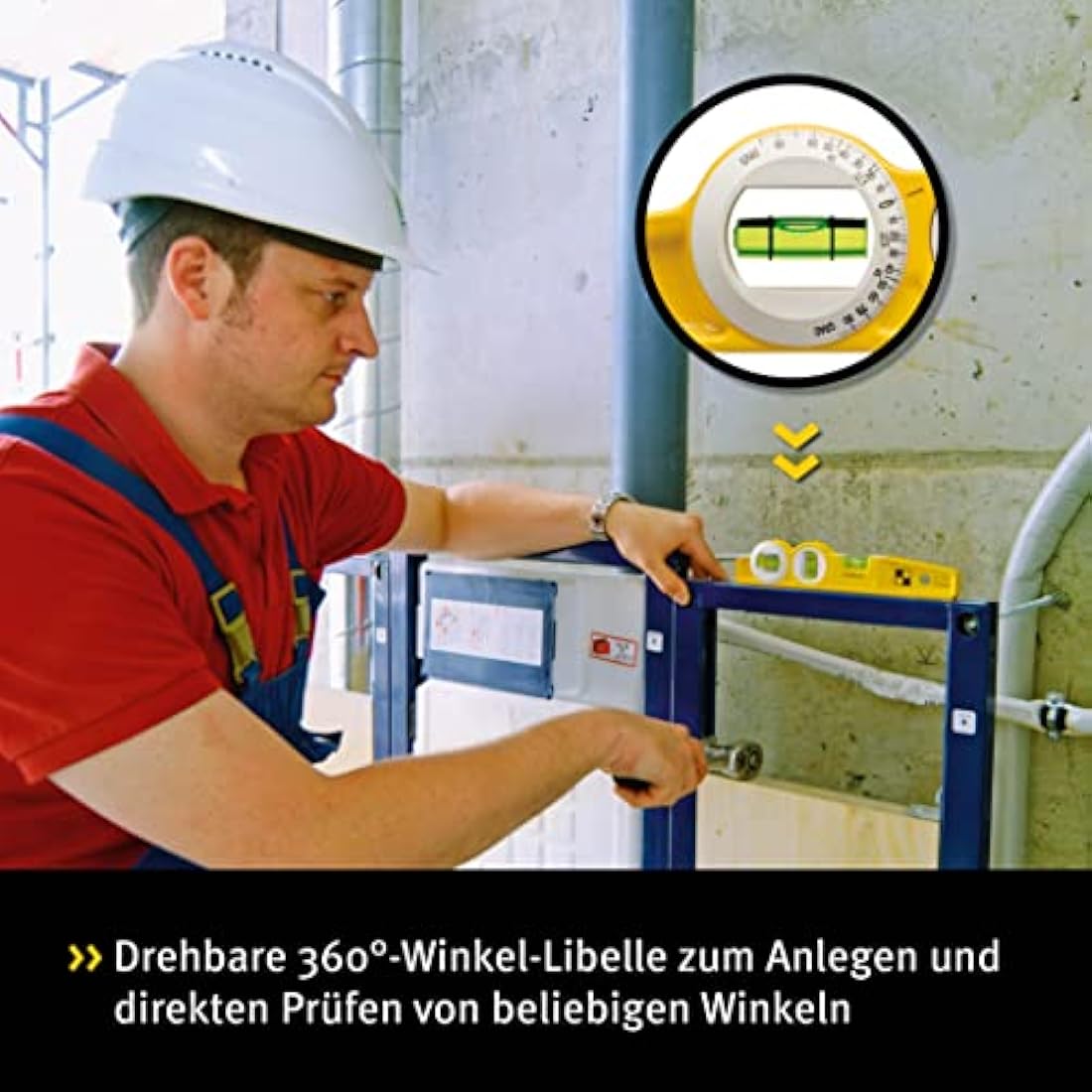 Stabila 16670/0 25 cm"Torpedo Type 81 SV REM W360" Spirit Level with Bag - Yellow/Black