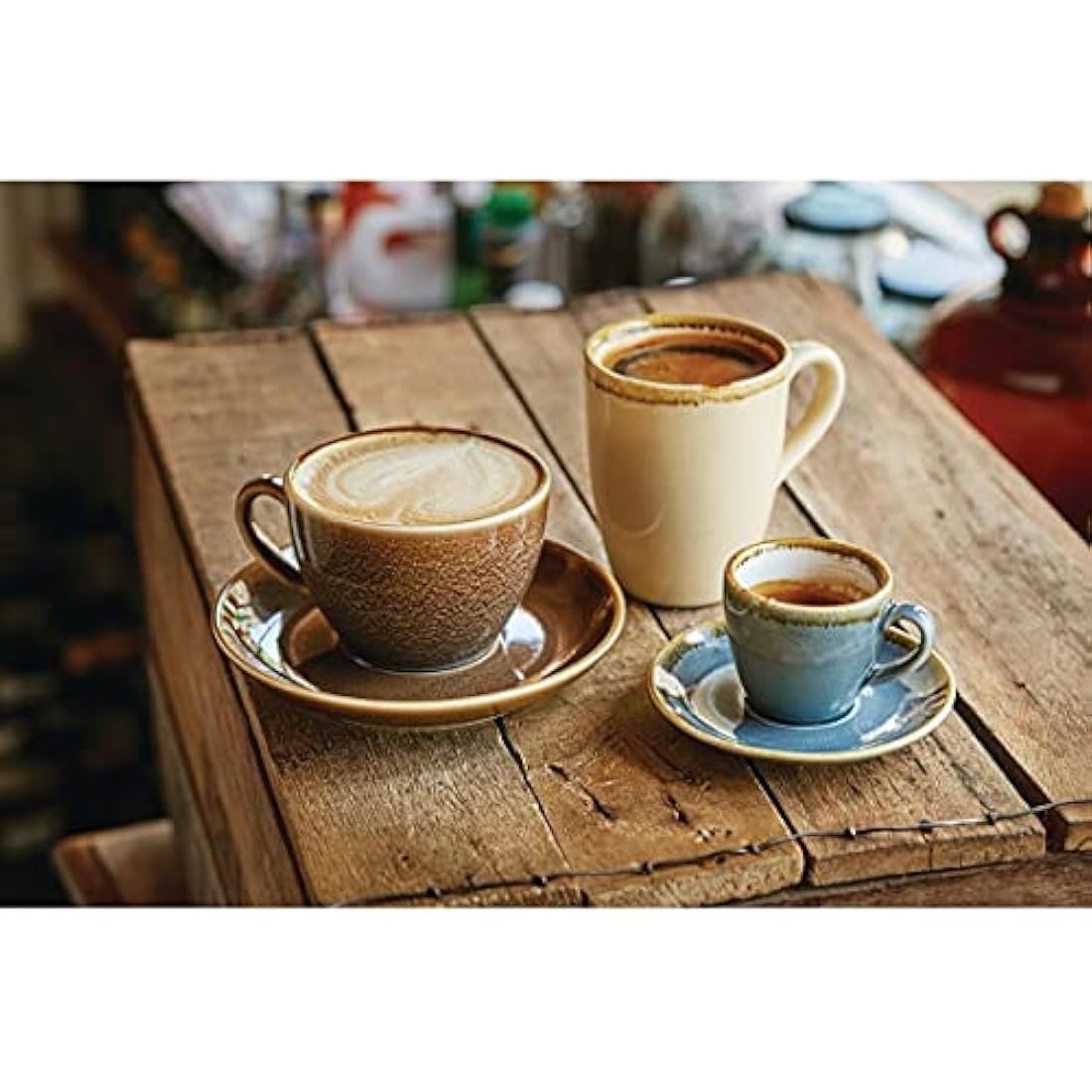 Olympia Kiln GP478 6x Cappucino Cup Moss 8oz/230ml Coffee Cups Tea Serving Tableware