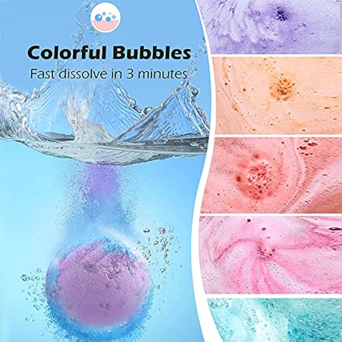 OFUN Bath Bombs & Scented Candles Gift Set, Large Bombs for Women Gifts, Spa Gift Idea for Girls, Friends, Kids Girlfriends Mum Mother's Day Birthday | 5 Bubble Balls & 4 Organic Soy Candles