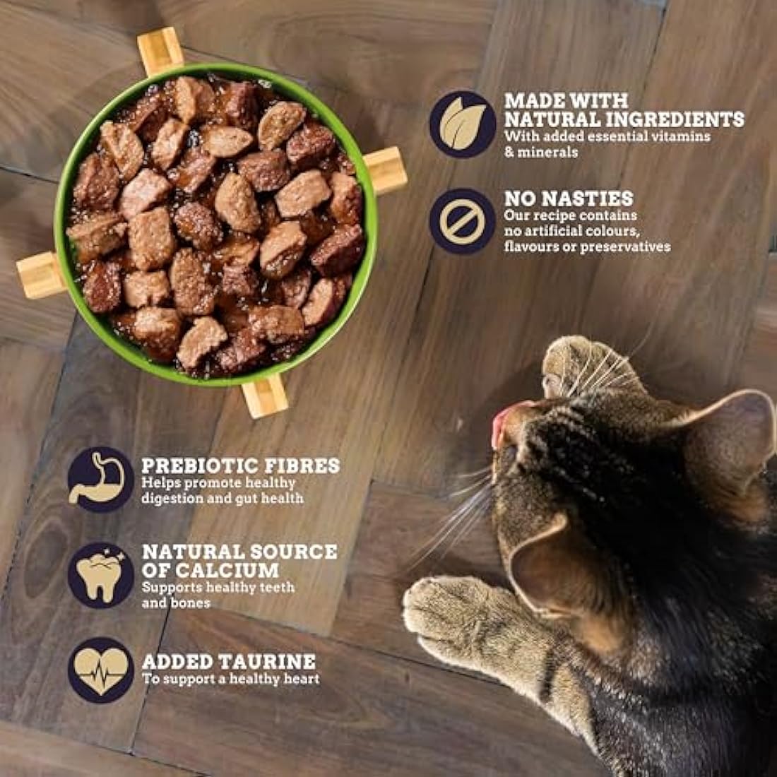 Webbox Naturals Complete Kitten (1-12 Months) Wet Cat Food, 60 x Meat & Fish in Jelly Variety Pack - Made with Natural Ingredients and No Nasties (60 x 100g Pouches)