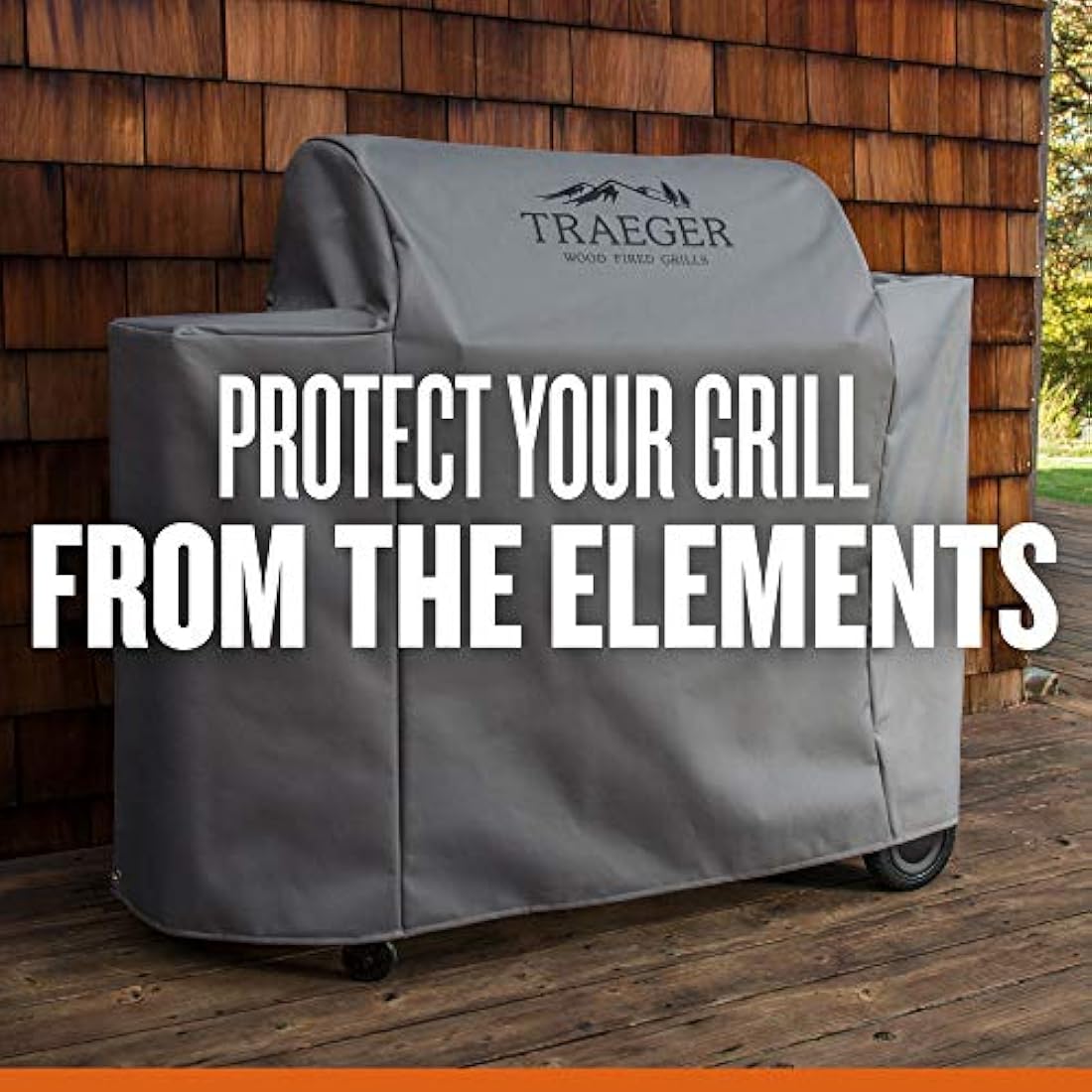 Traeger Pellet Grills BAC513 Ironwood 885 Full Length Grill Cover, Gray