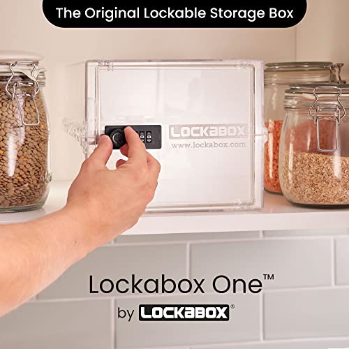 Lockabox One Crystal | Premium Lockable Storage Box | 10 Litre Combination Lock Box For Food, Medicine & Home Safety | BPA-Safe