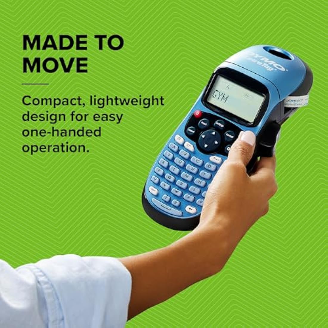 Dymo LetraTag LT-100H Label Maker Starter Kit+ | Handheld Label Printer Machine | with Paper, Clear Plastic Label Tape & Machine Holder | Ideal for Office or Home