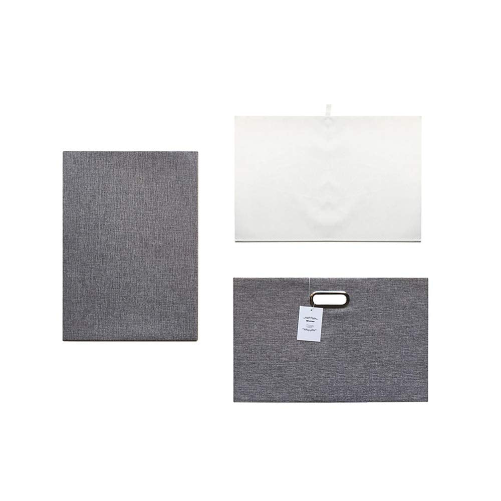 Wintao Storage Boxes with Lids Large, Foldable Fabric Storage Baskets for Shelves, Home and Office, Grey, 44 x 31 x 29 cm, 3 Pack