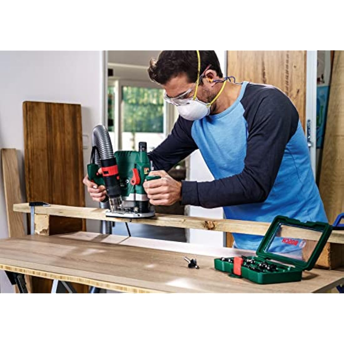 Bosch 6-Piece Tungsten Carbide Router Bit Set (for Wood, Shank Ø 8 mm, Accessory Routers)