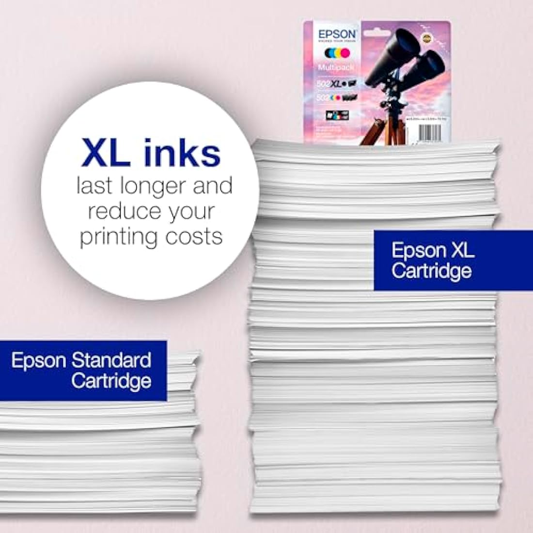 Epson 502 Binoculars Genuine Multipack, 4-colours Ink Cartridges
