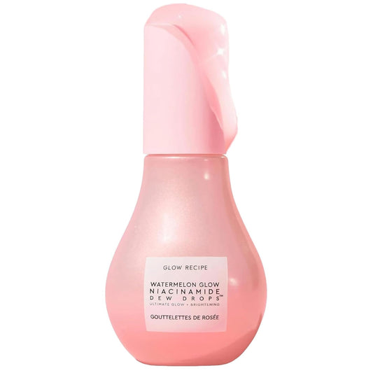 Glow Recipe Watermelon Niacinamide Dew Drops - Brightening, Plumping Hydrating Face Serum, Makeup Primer + Liquid Highlighter with Hyaluronic Acid -