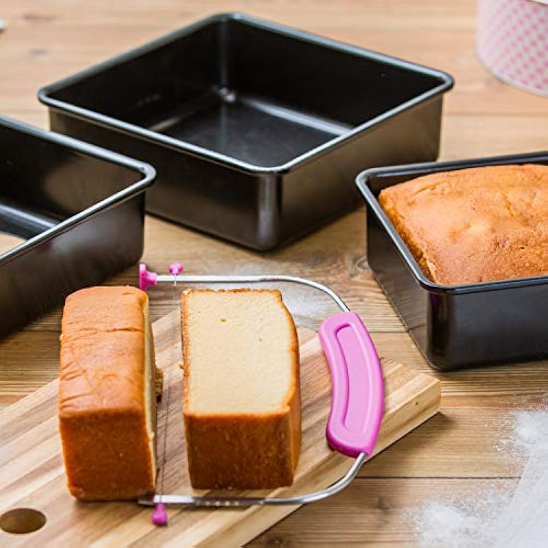 Tala Performance, Loose Base Square Cake Tin, Professional Gauge Carbon Steel with Eclipse Non-Stick Coating, 18 cm x 18 cm / 7" x 7" Cake Pan; Ideal for Bakes and Celebration Cakes
