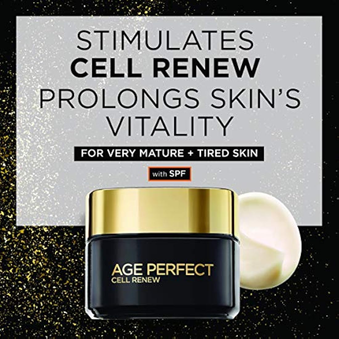 Skin Expert L'Oreal Paris Age Perfect Cell Renew Revitalising Day Cream SPF 15 for Mature Skin 50 ml, (Pack of 1)