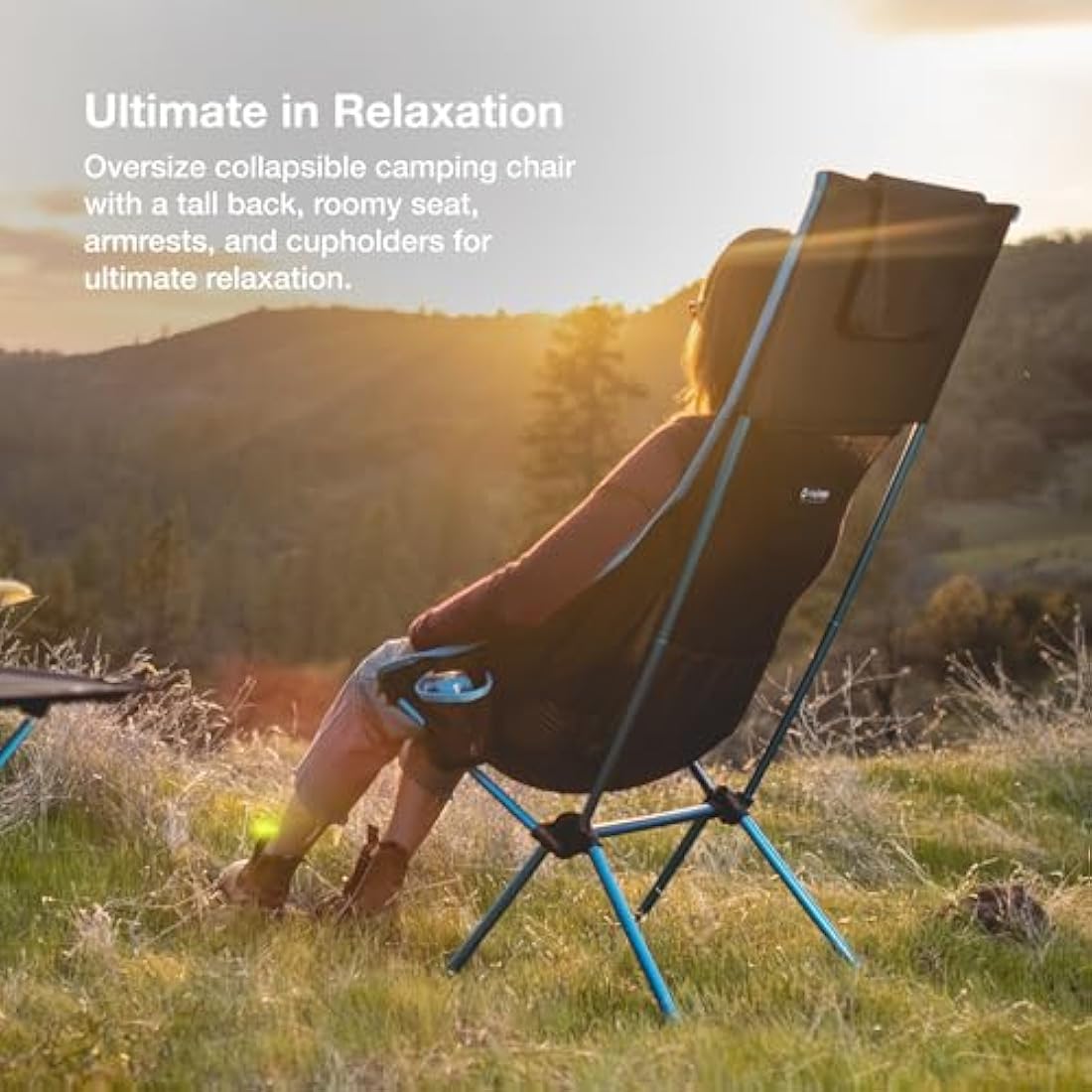 Helinox Savanna High-Back Collapsible Camp Chair, Coyote Tan