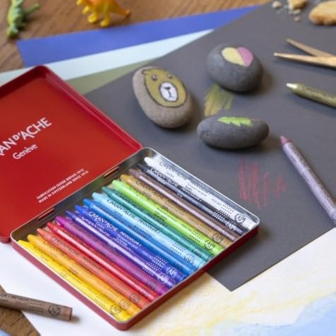 Caran Dache Metal tin with 30 Assorted Colours