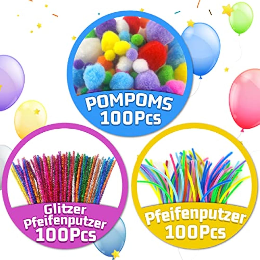 Obqo 2000+ Pcs Craft Supplies for Kids Ages 4-8, Toddler Box Includes Pipe Cleaners, Pom Poms, Buttons - All in One Supplies for Ages 4 5 6 7 8
