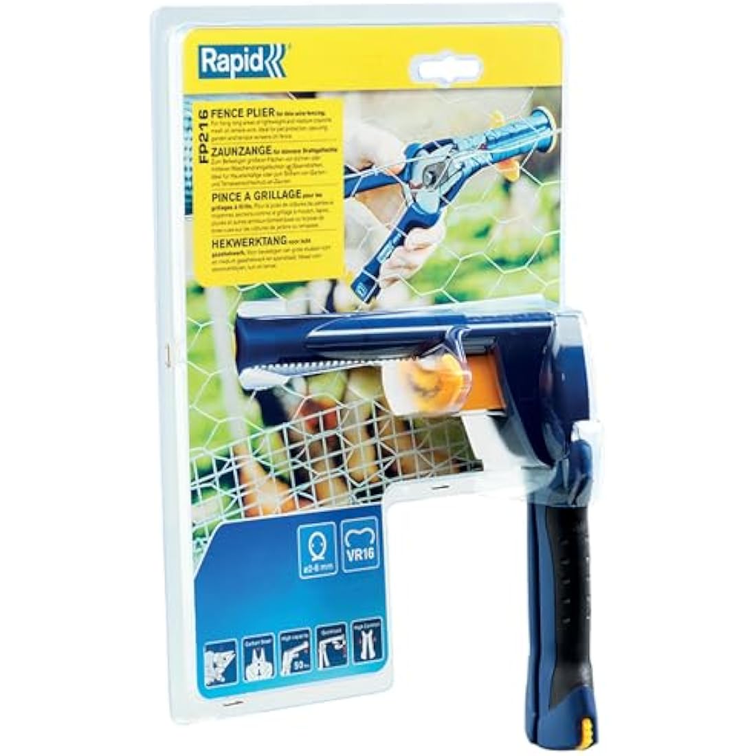 Rapid FP216 Fence Pliers for VR16 Fence Hogrings with High Capacity Magazine, Ergonomic Soft Handle, and Easy Storage Features (23467900)
