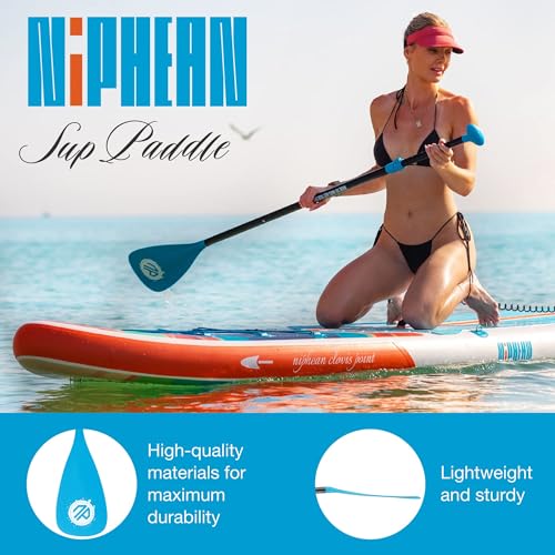 Niphean Sup Paddle Board Paddle, 3&6-Piece Detachable Floating Paddle Board Oar, Adjustable Kayak Paddle, Durable Paddle Board Accessories