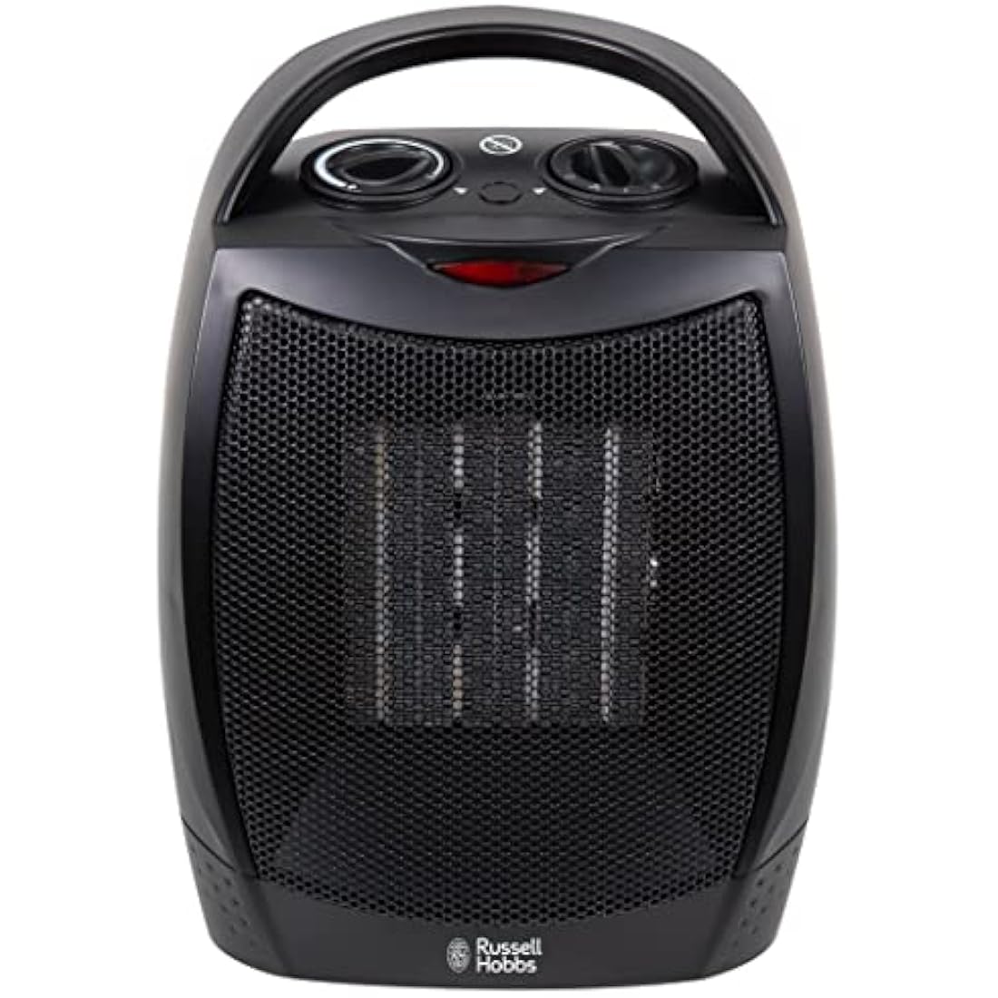 Russell Hobbs 1500W/1.5KW Electric Heater Black PTC Ceramic Space Heater, Portable Upright, 2 Heat Settings, Overheat Protection, Adjustable Thermostat, 15m2 Room Size, RHFH1006B, 2 Year Guarantee