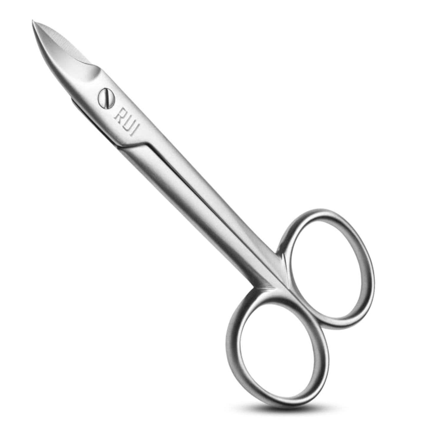 Rui Smiths Pro Precision Toenail Scissors | Stainless Steel Pedicure Trimmer Cutter with Micro-Serrated, Anti-Skid Cutting Edges and Long Handles for