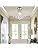 BESTIER Modern Silver Crystal Semi-Flush Mount Chandelier Lighting Ceiling Light Fixture Lamp for Diningroom Bathroom Bedroom Livingroom 3 E14 Bulbs Required D34cm X H30cmh