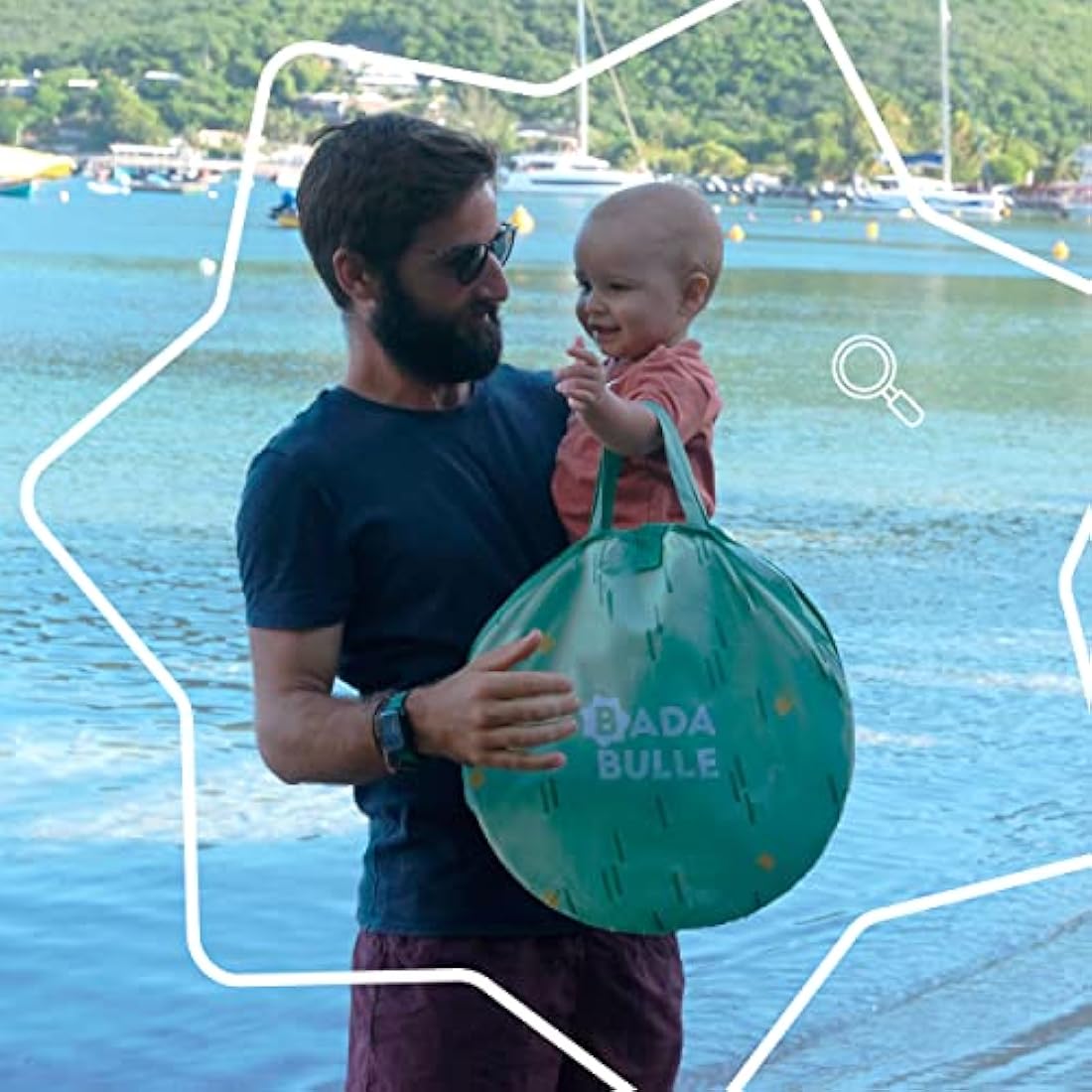 Badabulle Baby Tent with UV Sun Protection UPF 50+ | Baby Sun Shade Tent | Beach Tent