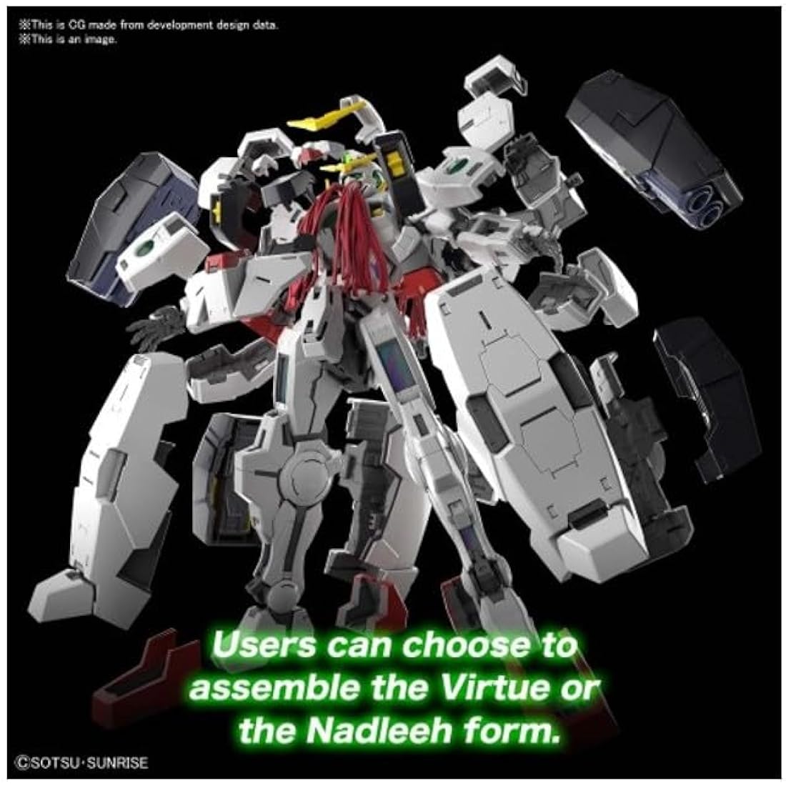 BANDAI Hobby - Gundam 00 - Gundam Virtue, Spirits Hobby MG 1/100 Model Kit, Multi, (2553523)