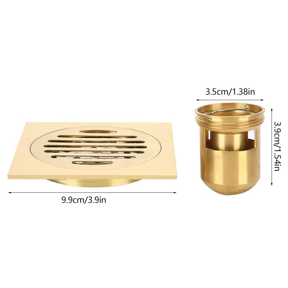 Brass Square Anti-odor Drain Double Filter