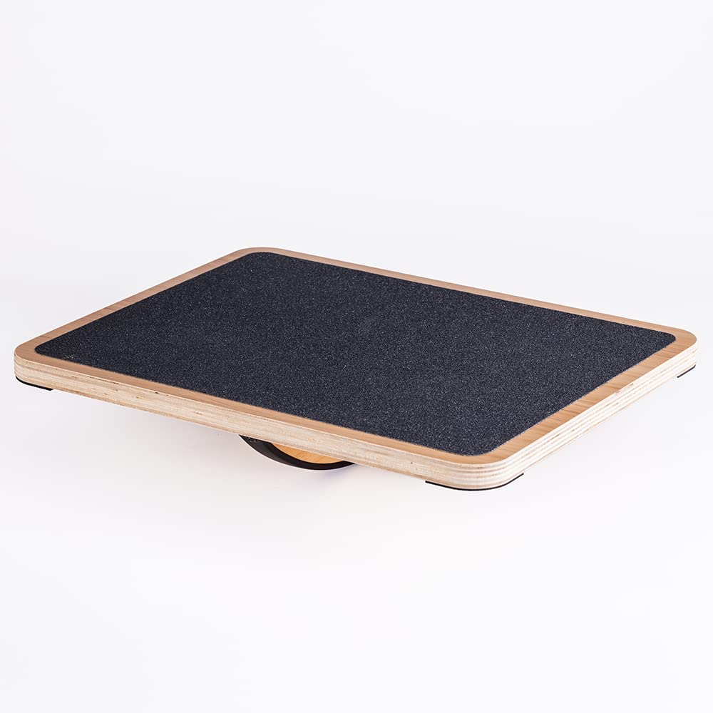 StrongTek Professional Wooden Balance Board with Crossed Hardwood Base, Advanced Rocker Board for Core Strength, Stability Training, Difficult