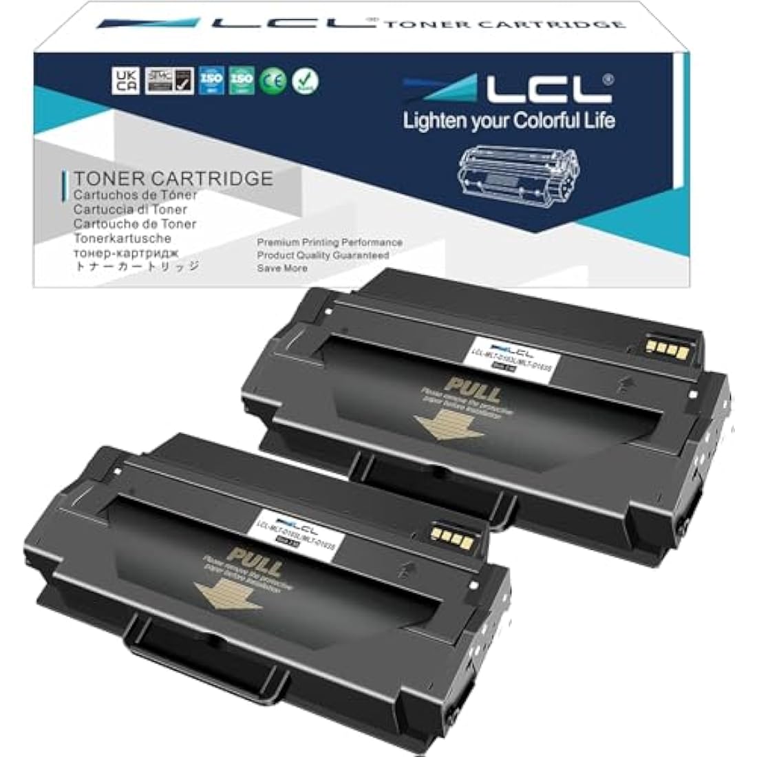 LCL MLT-D103L Toner Cartridge Replacement for Samsung MLT-D103L MLT-D103S 2500 Pages for Samsung ML-2950 ML-2950ND ML-2955DW ML-2955ND SCX-4726FN SCX-4728FD SCX-4729FD SCX-4729FW (2 Black)