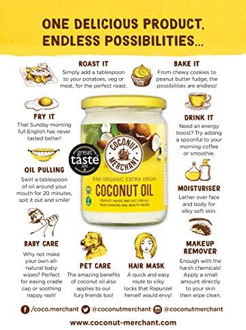 Coconut Merchant Organic Coconut Oil 1L x2 | Extra Virgin, Raw, Cold Pressed, Unrefined | Ethically Sourced, Vegan, Ketogenic and 100% Natural | for Hair, Skin & Cooking | 1Lx2