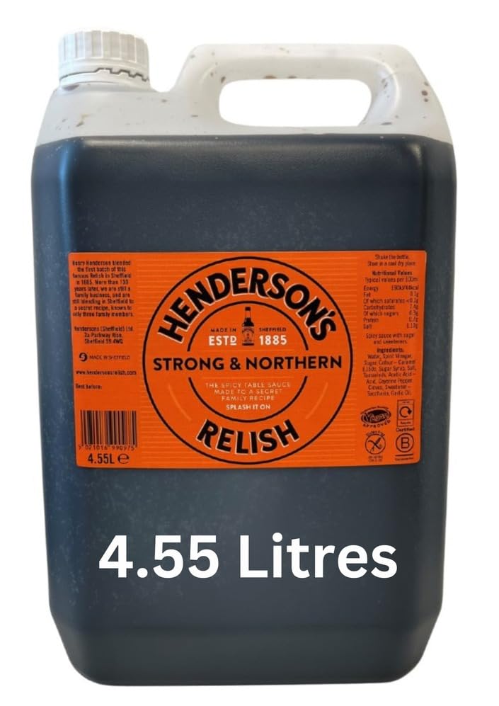 Henderson's Relish. an Alternative to Worcestershire Sauce. A Spicy, Gluten Free Sauce. Plant Based Ingredients. Suitable for Vegans / Vegetarians.