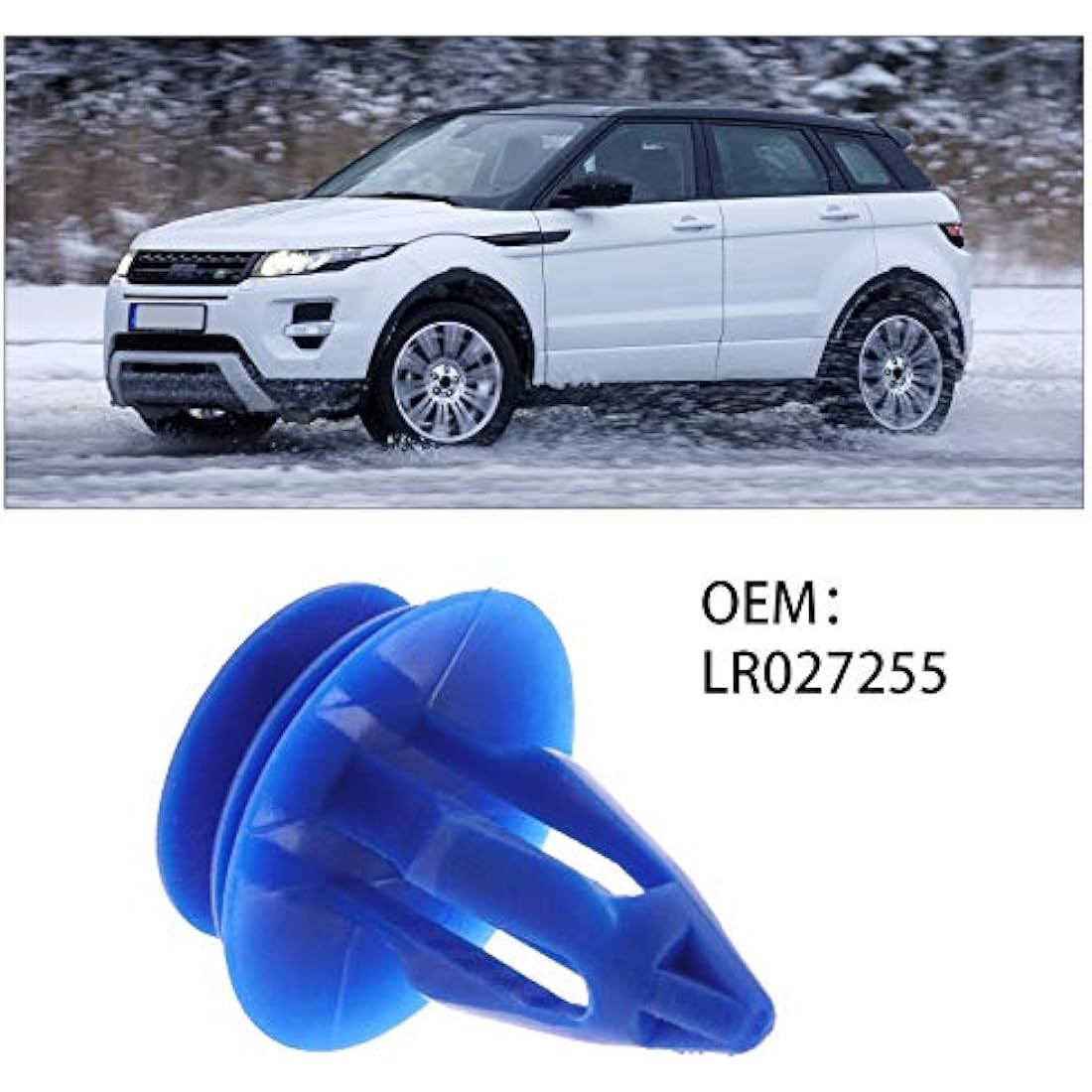 YINETTECH 50x Car Trim Clip Retainers LR027255 Blue Plastic Front Rear Wheel Arch Moulding Fasteners Compatible with Range Rover Evoque