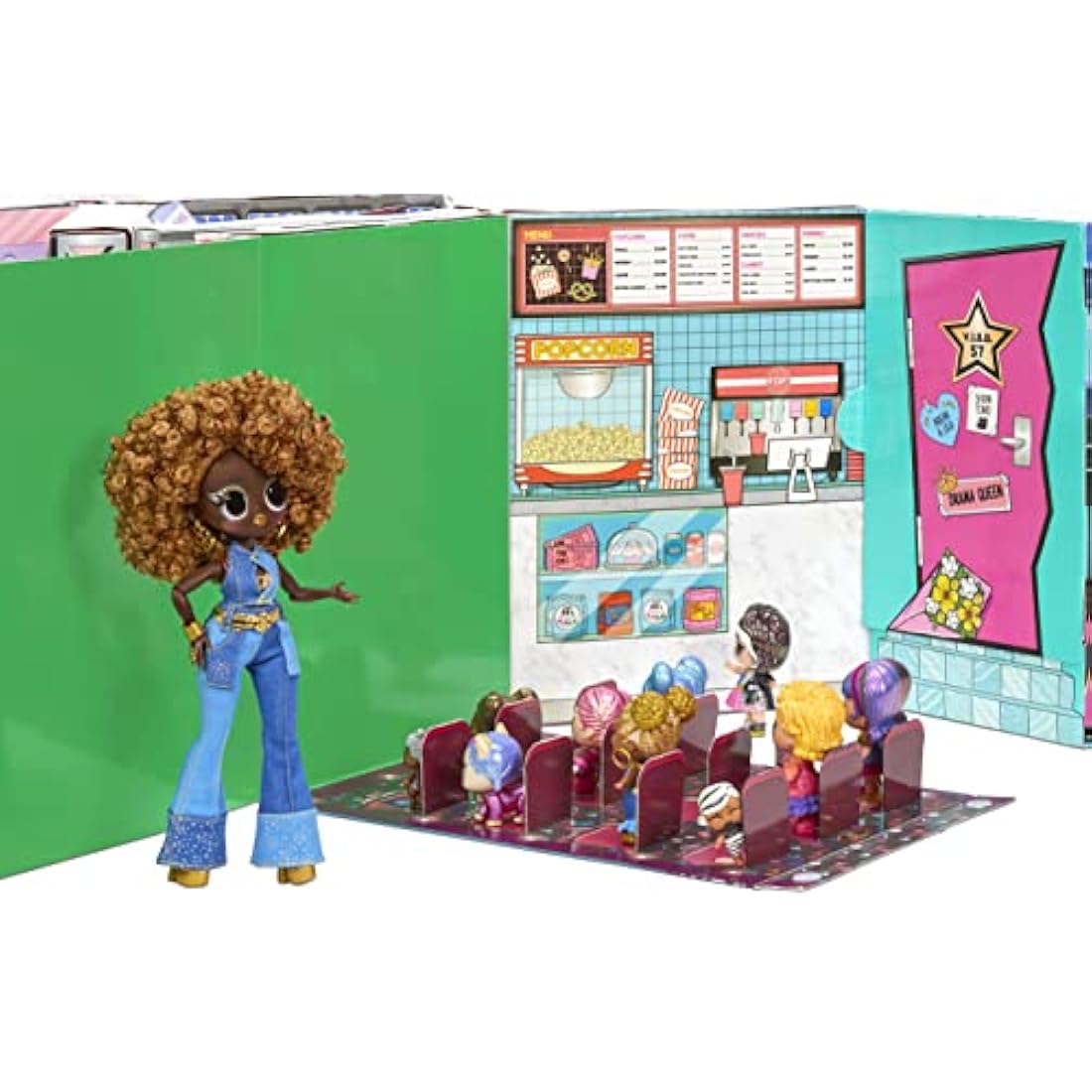 L.O.L. Surprise! 576532EUC LOL OMG Magic Studios-70+ Surprises, 12 2 Fashion Dolls, Studio Stages, Green Screen, Phone Tripod, Movie Theater/Set Packaging, Accessories-for Children Ages 4+