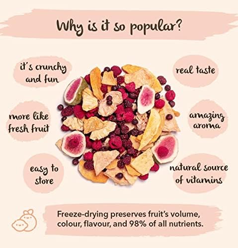 BRIX Freeze Dried Raspberry | 100% Natural Dried Whole Raspberries 400g | Great Taste Award Dried Fruit | Non-GMO, Gluten Free, Vegan & Vitamins Retained