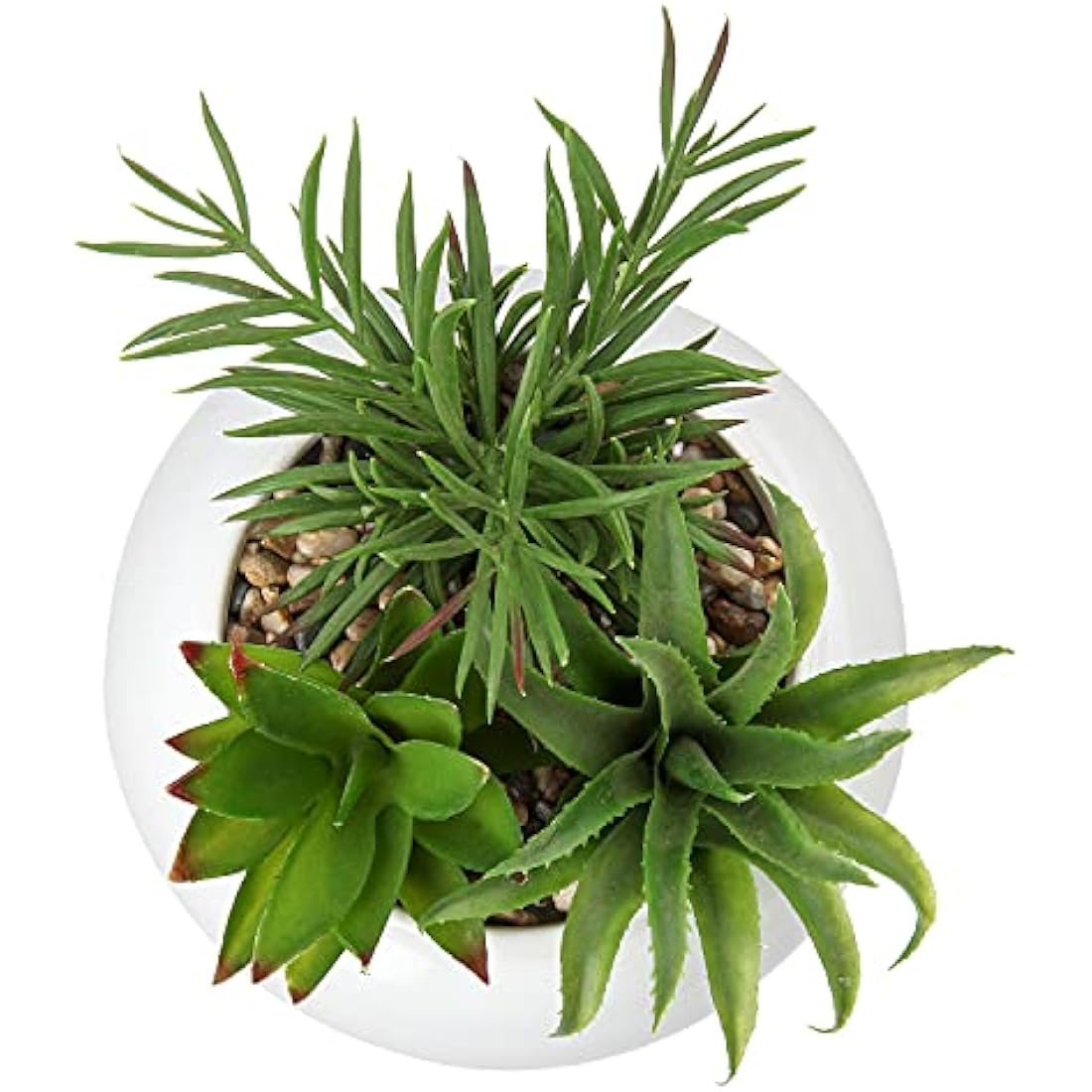 Briful Artificial Succulent Plants Fake Plants in Round Ceramic Pot Faux Potted Plant Fake Succulents Arrangement Artificial Plants Indoor for Office Desk Decor Decorative Home Accessories