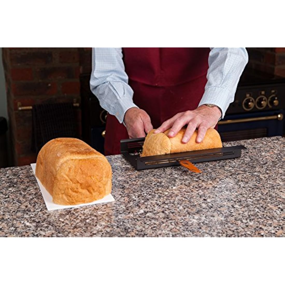 Simpleslice – Patented Bread Slicing Guide. Steel Loaf Cutter with Adjustable Slice Widths and Cutting Board. UK Manufactured.