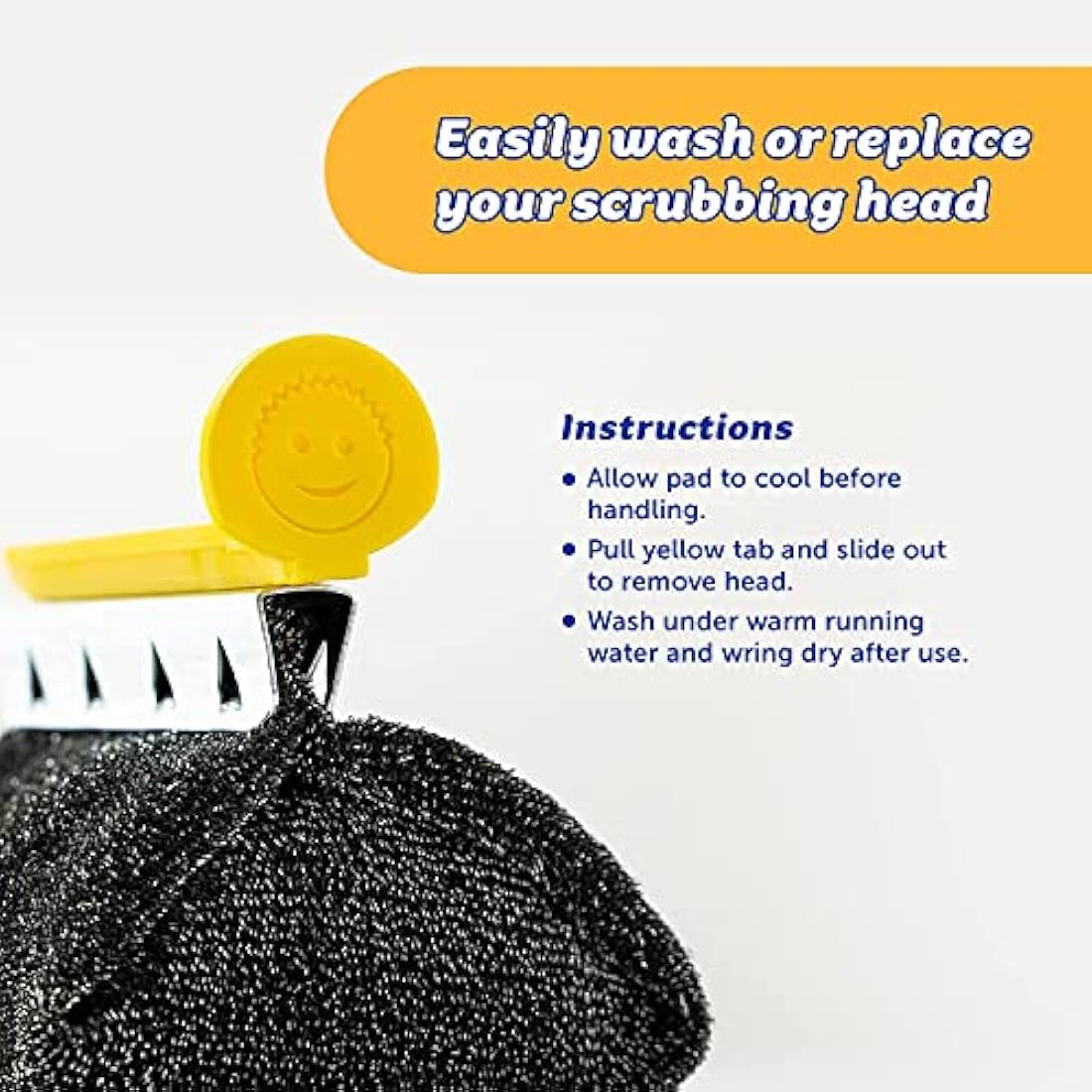 Scrub Daddy BBQ Daddy - BBQ Cleaning Brush Replacement Head, Barbeque Grill Cleaner, Wire Bristle Free with FlexTexture, Barbecue Cleaner Brushes, High-Tech Cleaning Accessories for Men
