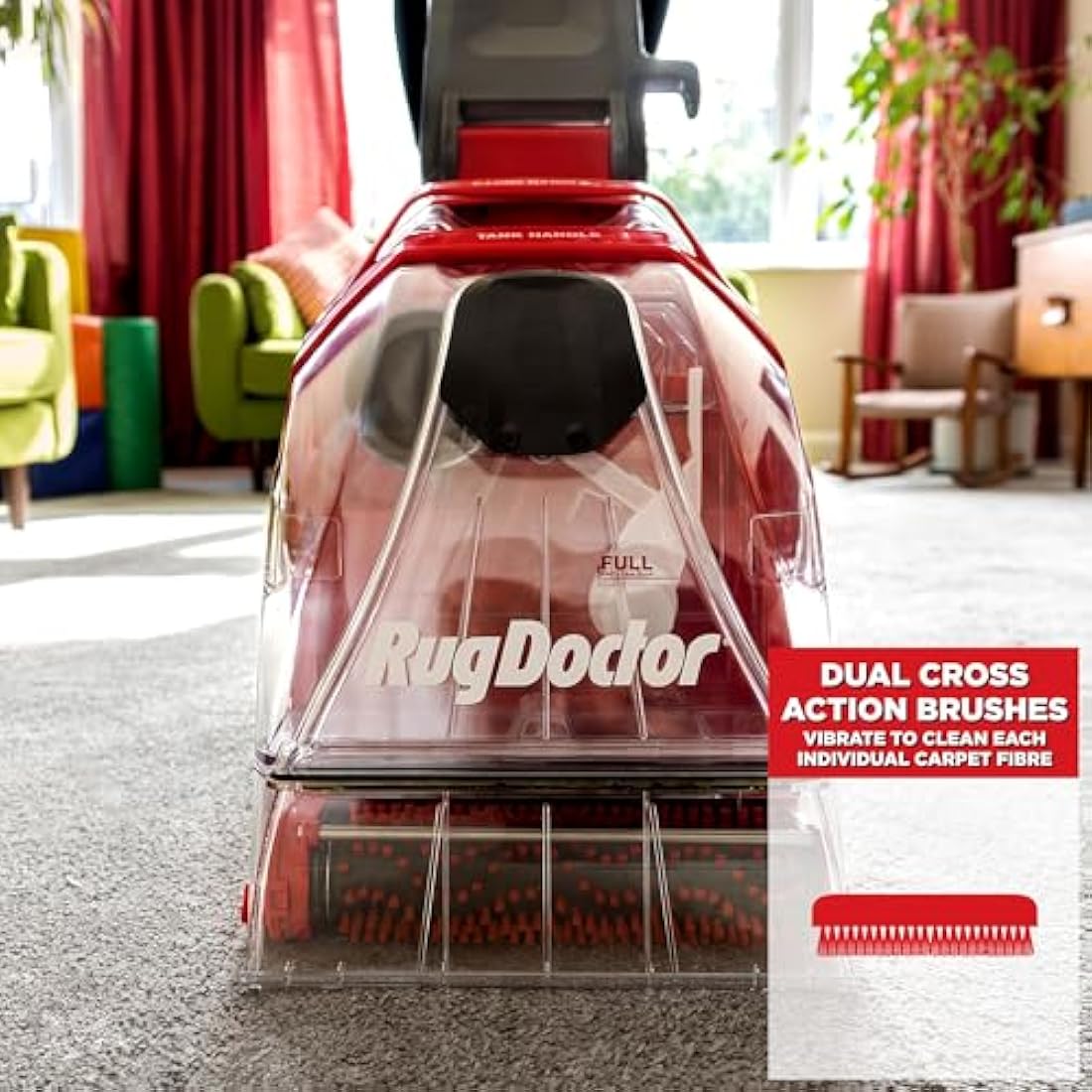 Rug Doctor 1093170 Deep Carpet Cleaner, Plastic, 1300 W, 4.2 liters, Red/Grey