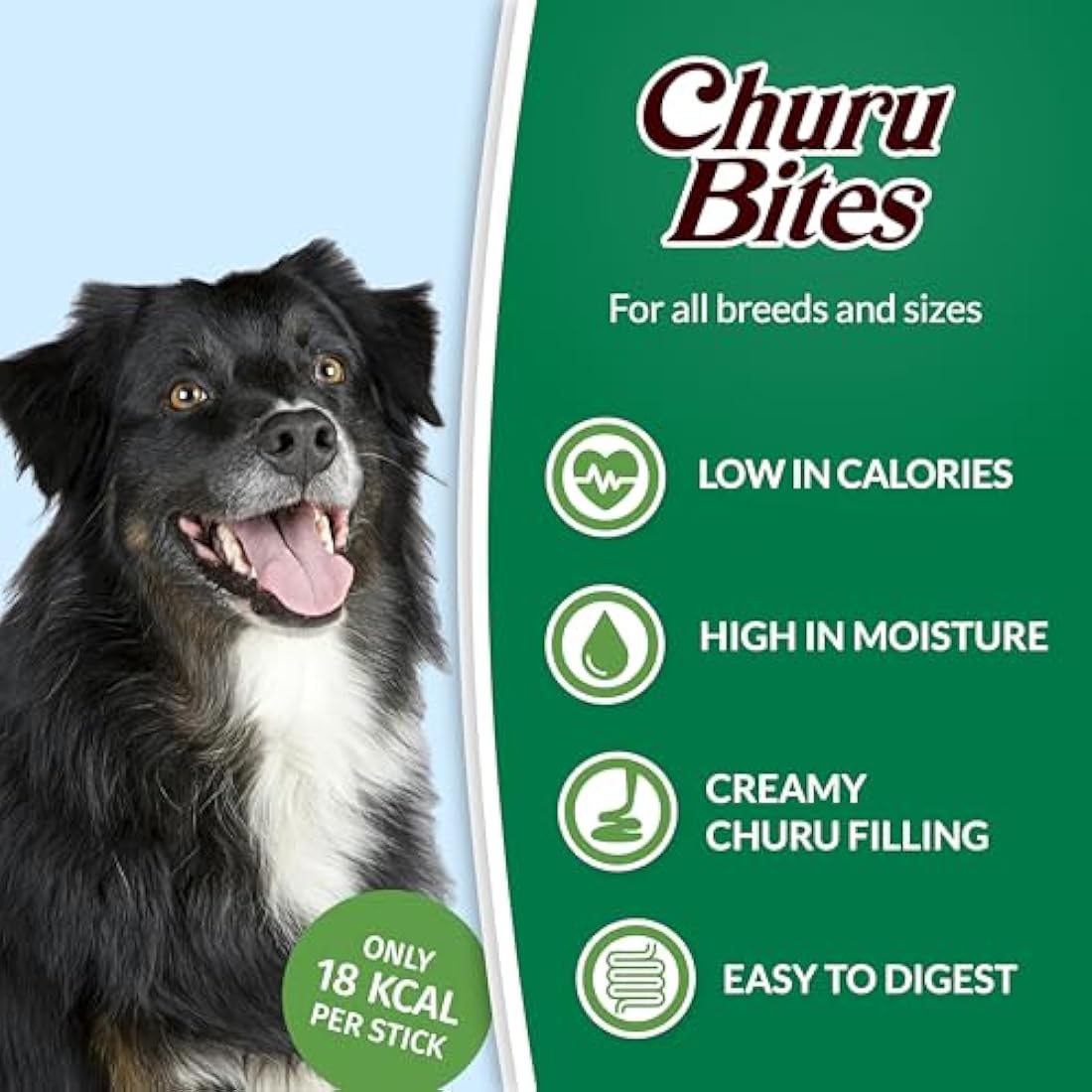 Churu Bites by INABA Dog Treat - Chicken & Cheese Flavour 8 Pack (64 x 12g total) / Crispy Pouches with Creamy Filling, Delicious & Healthy Snack for Dogs, Training Treat, Natural, Grain Free