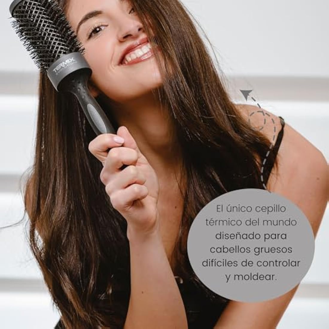 Pack Termix Evolution Plus - Hairbrushes for thick hair with Ionized bristles for thick and difficult to manage hair- It includes 5 diametres Ø 17, 23, 28, 32 y 43 mm
