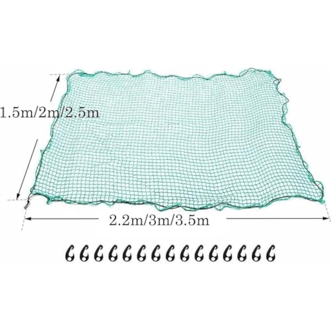 sigaer Safety Net Cargo Net For Pickup Truck, Truck Cargo Netting And Roof Rack Cargo Net Trailer Luggage Net Heavy Duty Tie-Down Mesh(Color : Green, Size : 2.5x3.5m)
