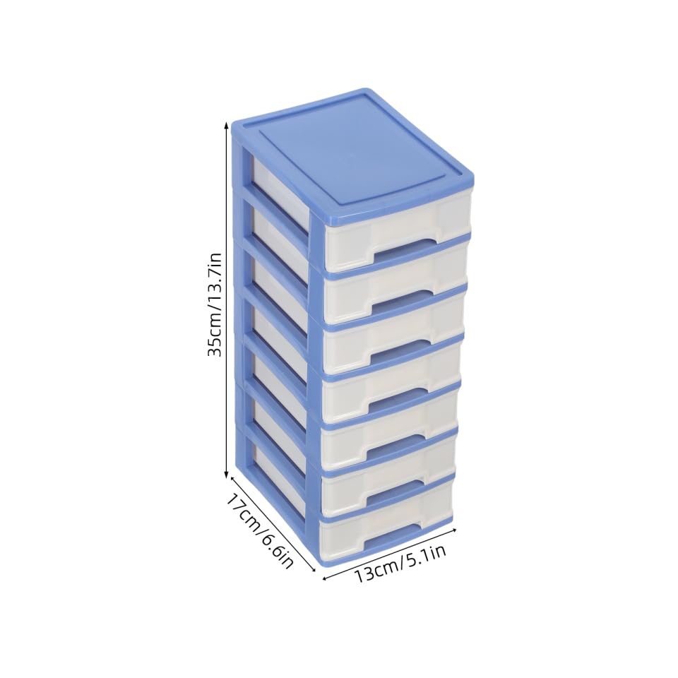 Veemoon Plastic Drawer Storage Cabinet Desktop Storage Organizer with Multi Layer Drawers Small Drawers Unit for Desk Stationery Cosmetics Craft