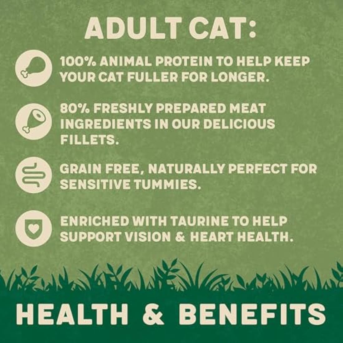 Harringtons Complete Wet Pouch Grain Free Hypoallergenic Adult Cat Food Meaty in Gravy Pack 72x85g - Beef, Chicken, Lamb & Turkey - Making Mealtimes Meatier