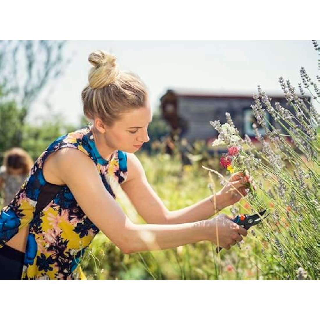 Gardena Garden Secateurs B/M: Pruning Shears with Bypass Blade for Branches and Twigs, Maximum Cutting Ø 24 mm, Spring Integrated into Handle, Non-Stick-Coated Upper Blade (8904-20)