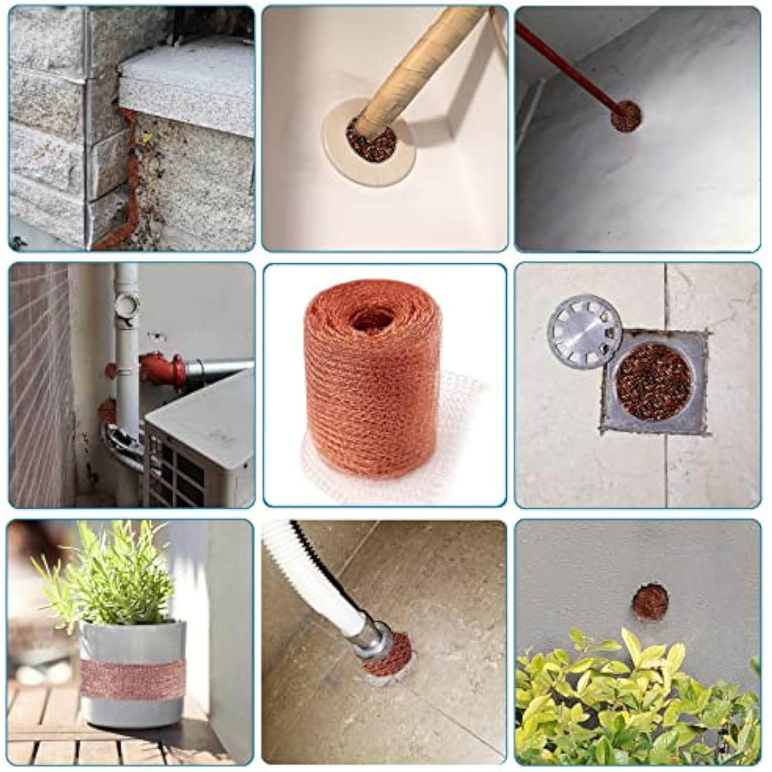 Pure Copper Mesh Rodent Pest Control, 20 Feet Fine Wire Mesh Roll for Mouse Hole Filler, Rat Snail Slug Deterrent & Trap for Indoors, Garden