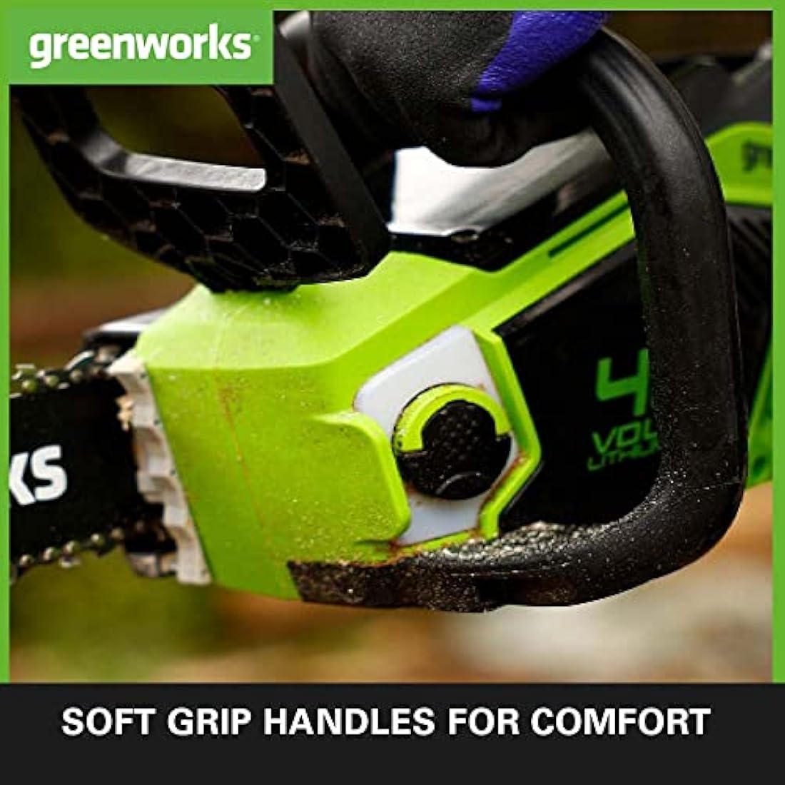 Greenworks GD40CS15 Cordless Chainsaw with Brushless Motor, 14 Inch (35cm) Bar Length, 12m/s Chain Speed, 3.5kg, Auto-Oiler, Kickback Protection WITHOUT 40V Battery & Charger