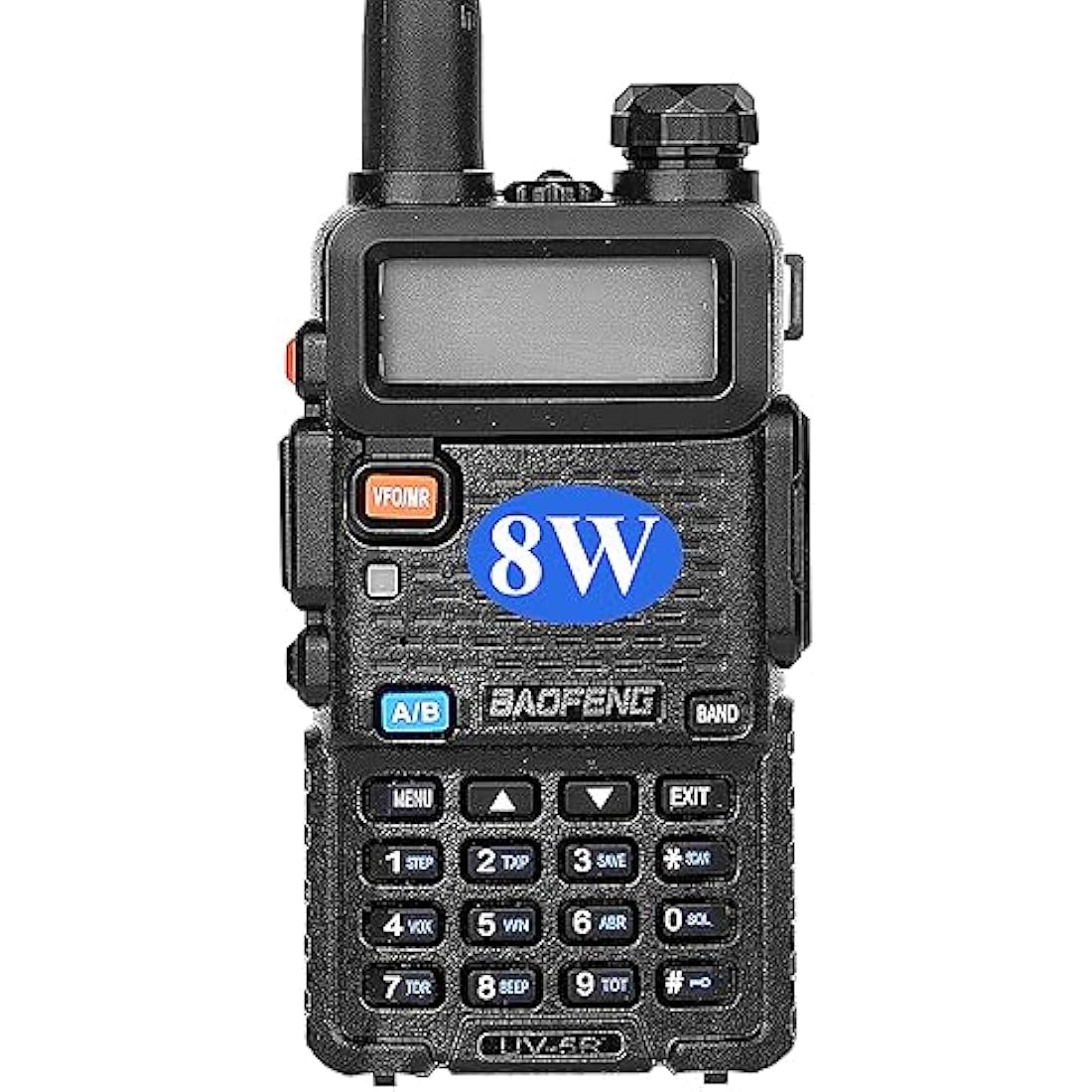 BAOFENG BF UV-5R 8-Watt Dual Band Two-Way Radio (144MHz-146MHz VHF & 430MHz-440MHz UHF) Includes Full Kit, Black